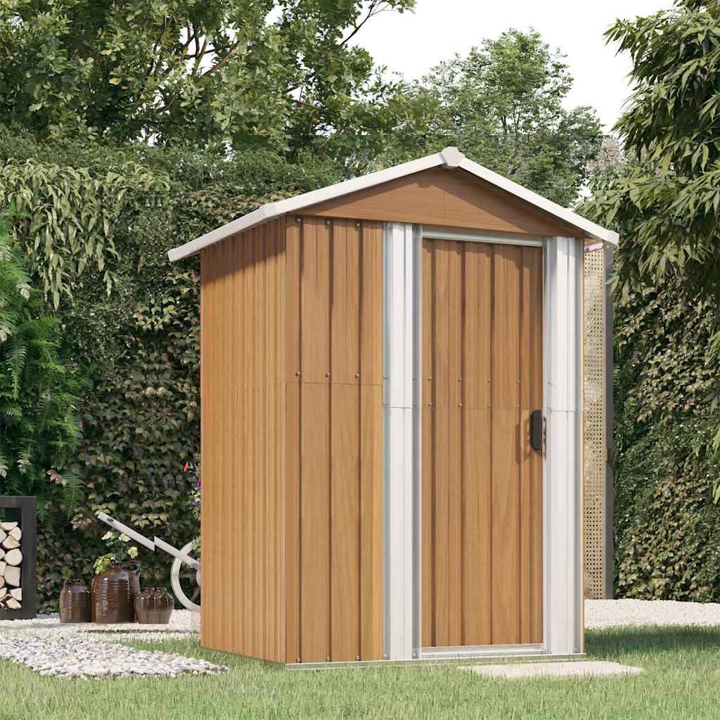 Vidaxl - Abri de jardin marron 126 x 97,5 x 177 cm en acier galvanisé vidaXL 316236 - Image 1