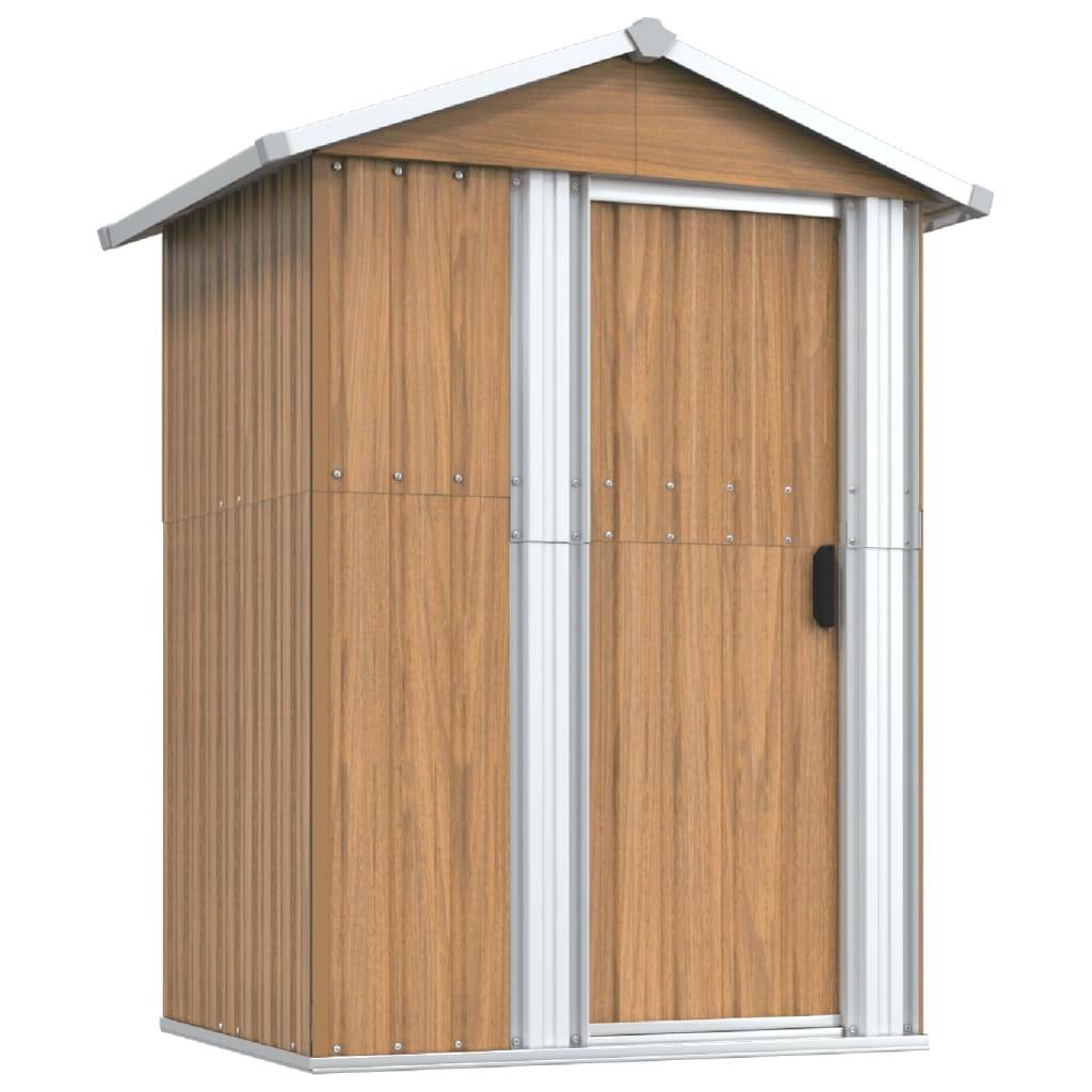 Vidaxl - Abri de jardin marron 126 x 97,5 x 177 cm en acier galvanisé vidaXL 316236 - Image 2