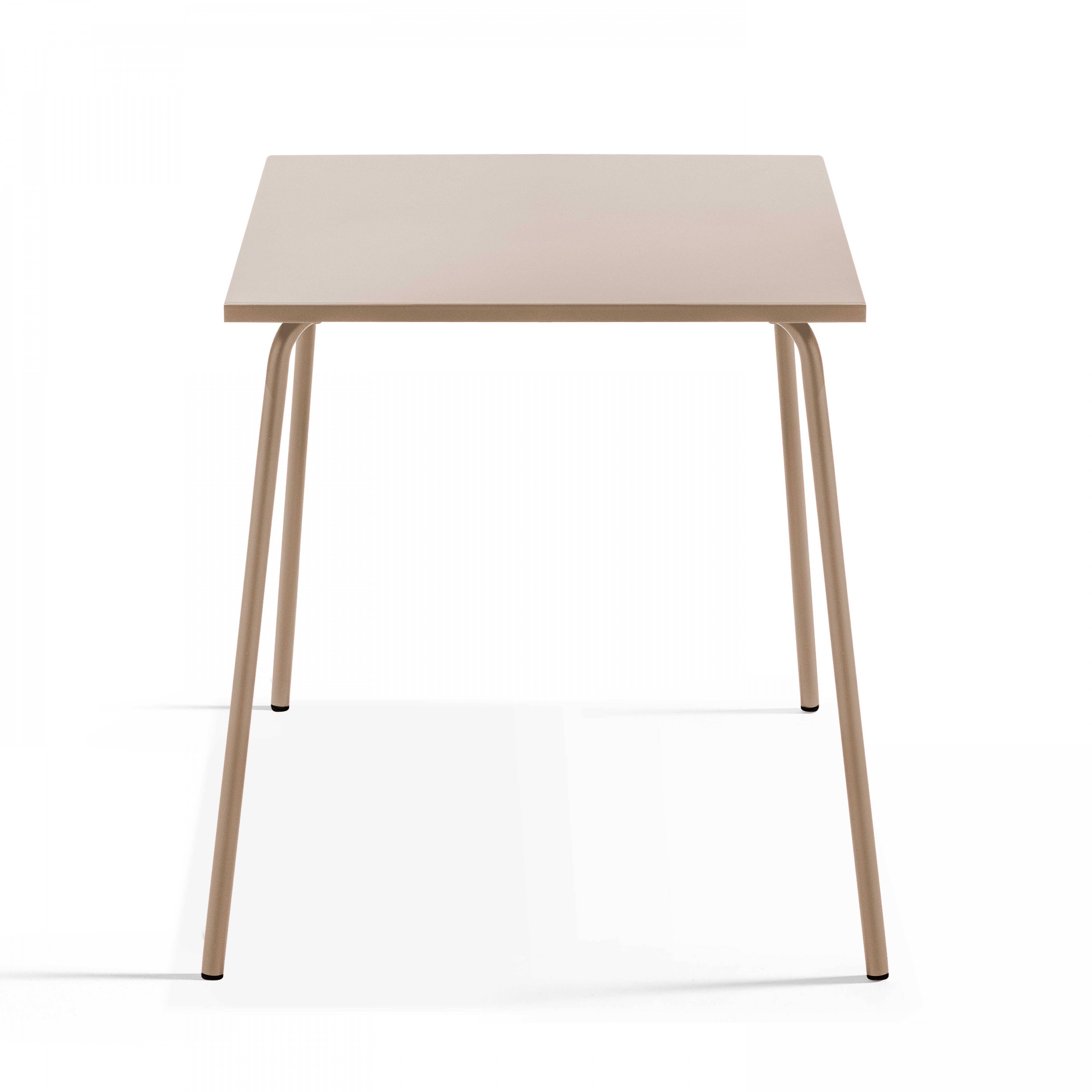 Oviala - Ensemble table de terrasse et 4 chaises en métal taupe Palavas - Oviala - Image 3