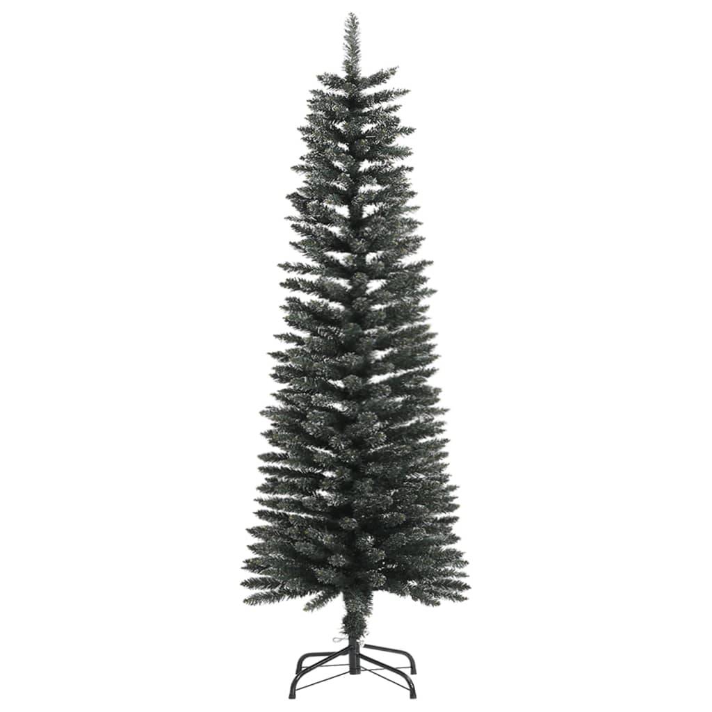 Sapin de Noël | Arbre de Noël artificiel mince avec support Vert 120 cm PVC Maison Chic - Image 1