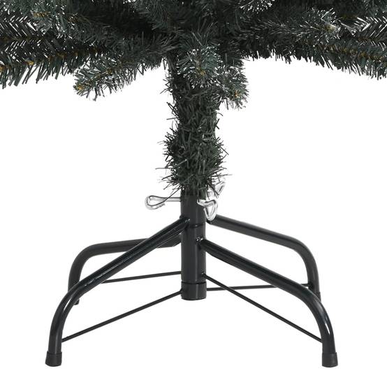 Sapin de Noël | Arbre de Noël artificiel mince avec support Vert 120 cm PVC Maison Chic - Image 4