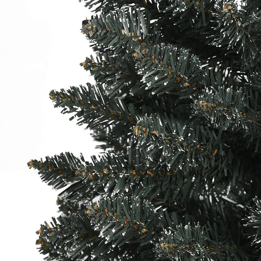 Sapin de Noël | Arbre de Noël artificiel mince avec support Vert 120 cm PVC Maison Chic - Image 5