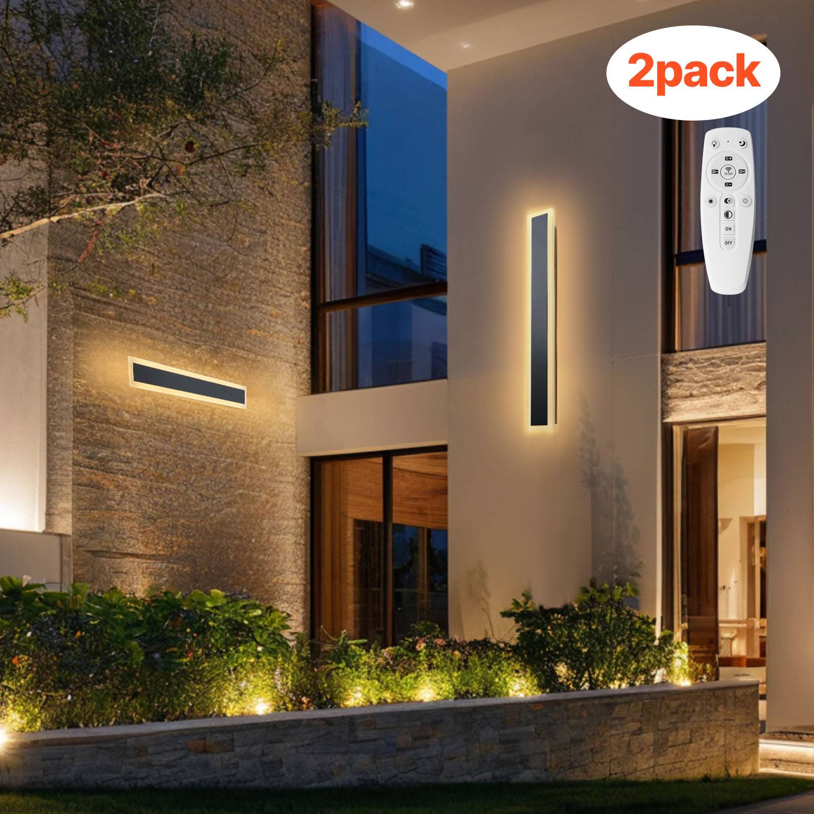 VEVOR Applique Murale Extérieur Éclairage LED 11 W Lot de 2 60 cm 2700 K-6000 K - Image 1