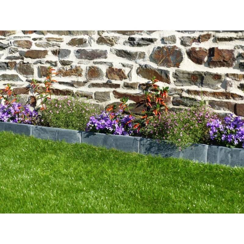 Bordure Ardoise Patinée 30 cm - Pack 5 pièces  - 1,5 mètres - Image 4
