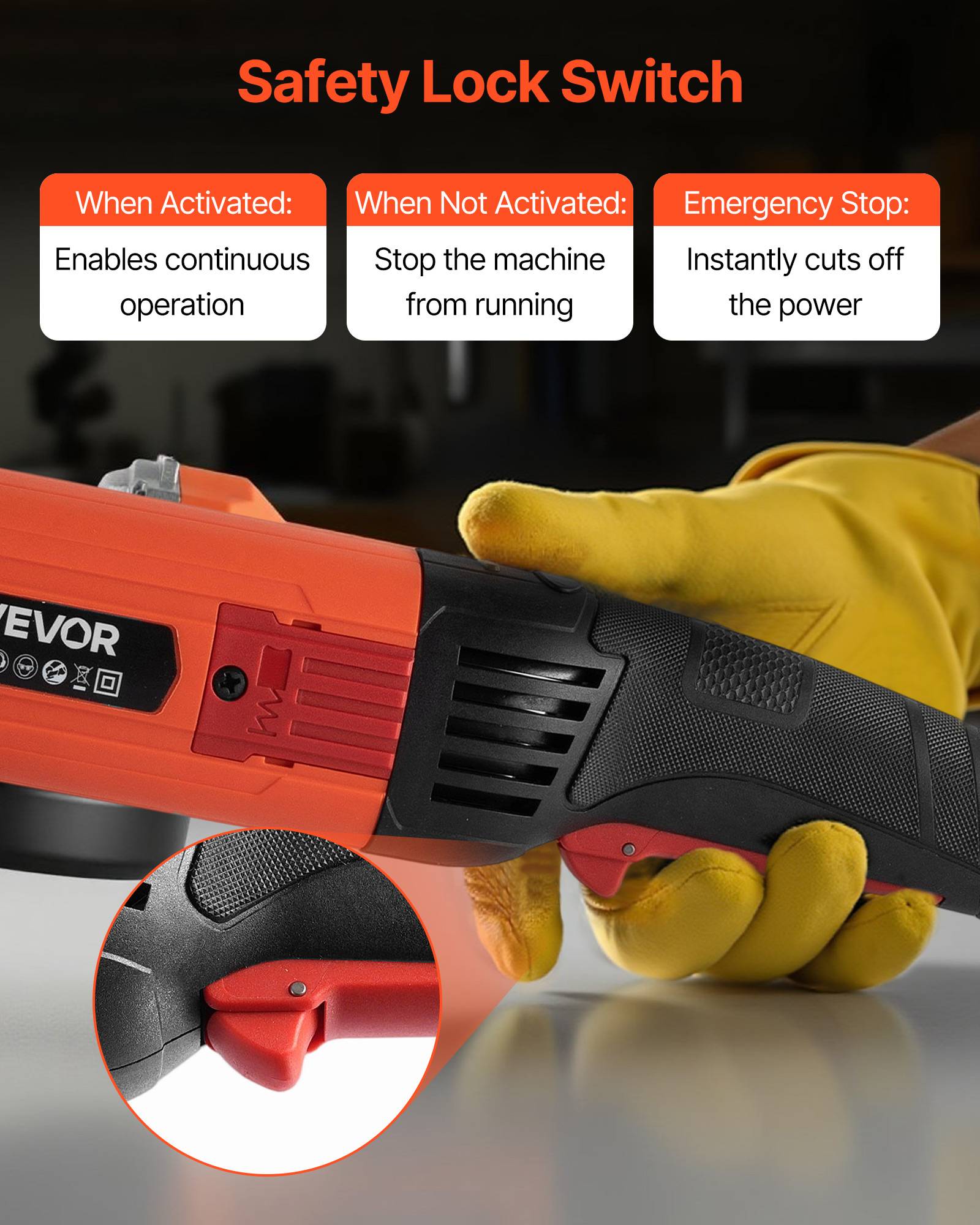 Vevor - VEVOR Meuleuse d'Angle Électrique 127 mm 5,4 A 10000 tr/min Disque Non Inclus - Image 3