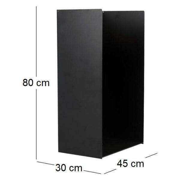 Magnus - Porte-bûches en acier noir 80 cm Kielce Magnus - Image 4