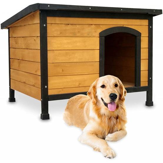 Niche Chien bois pin haute qualité avec toit pliant Carlo 226 XL 116 x 79x 82 cm - Image 1