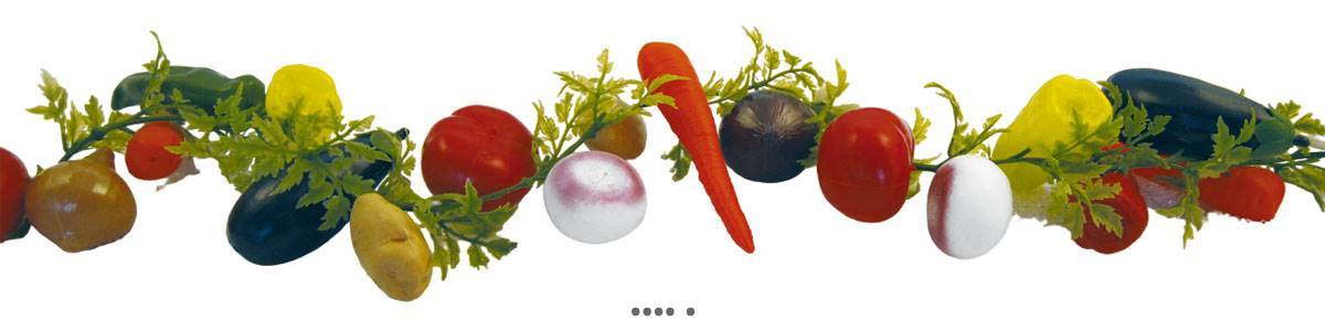 Artificielles - Guirlande de légumes assortis artificiels en Plastique soufflé L 2 m - Image 1