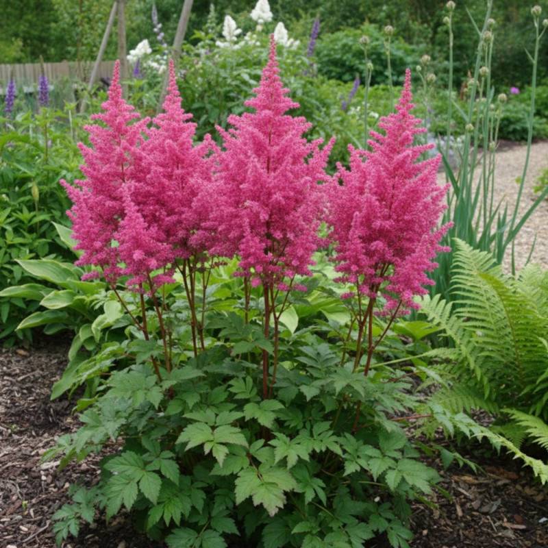 Astilbe d'Arends Federsee à fleurs Rose/ - feuillage Semi-Persistant - Godet - 5/20 cm - Image 1