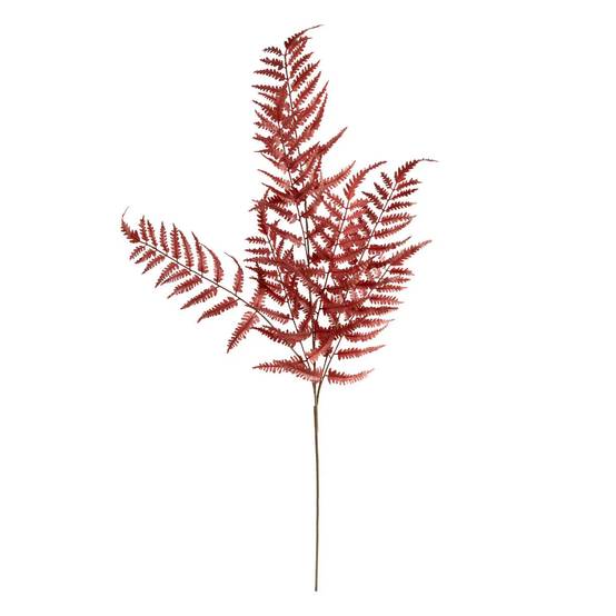 Tige Artificielle Fougère "James" 90cm Rouge - Image 1