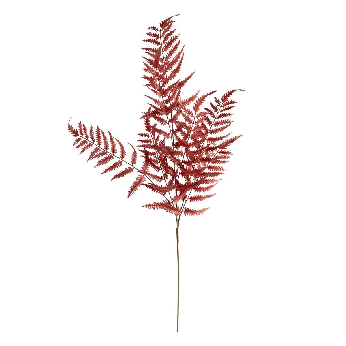 Tige Artificielle Fougère "James" 90cm Rouge - Image 1