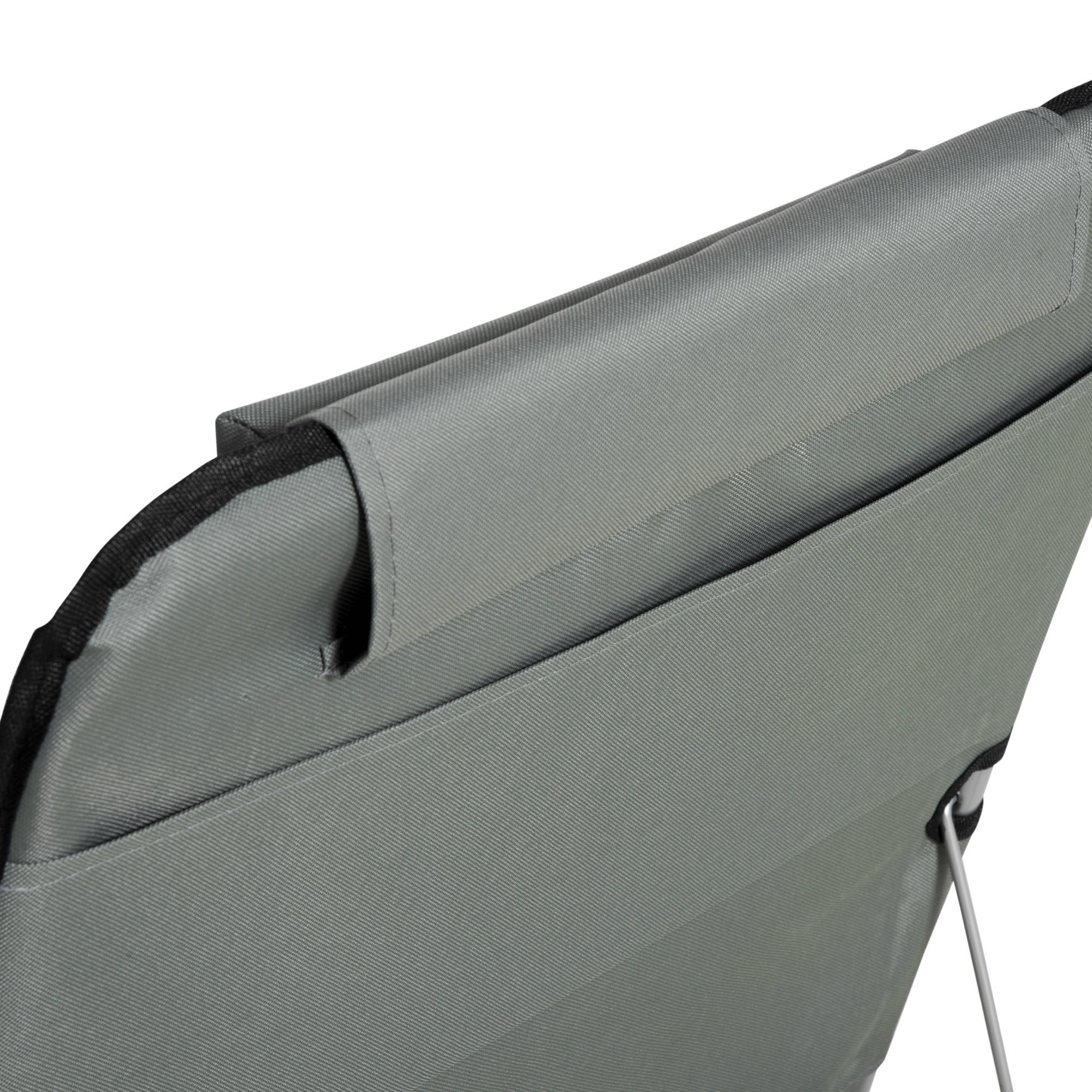 Lot de 2 Tapis de Plage Pliables avec Dossier et Appui-Tête Réglables, Tissu Oxford et Cadre Acier, Sac de Transport, 124 x 53 x 45 cm, Gris - Image 10