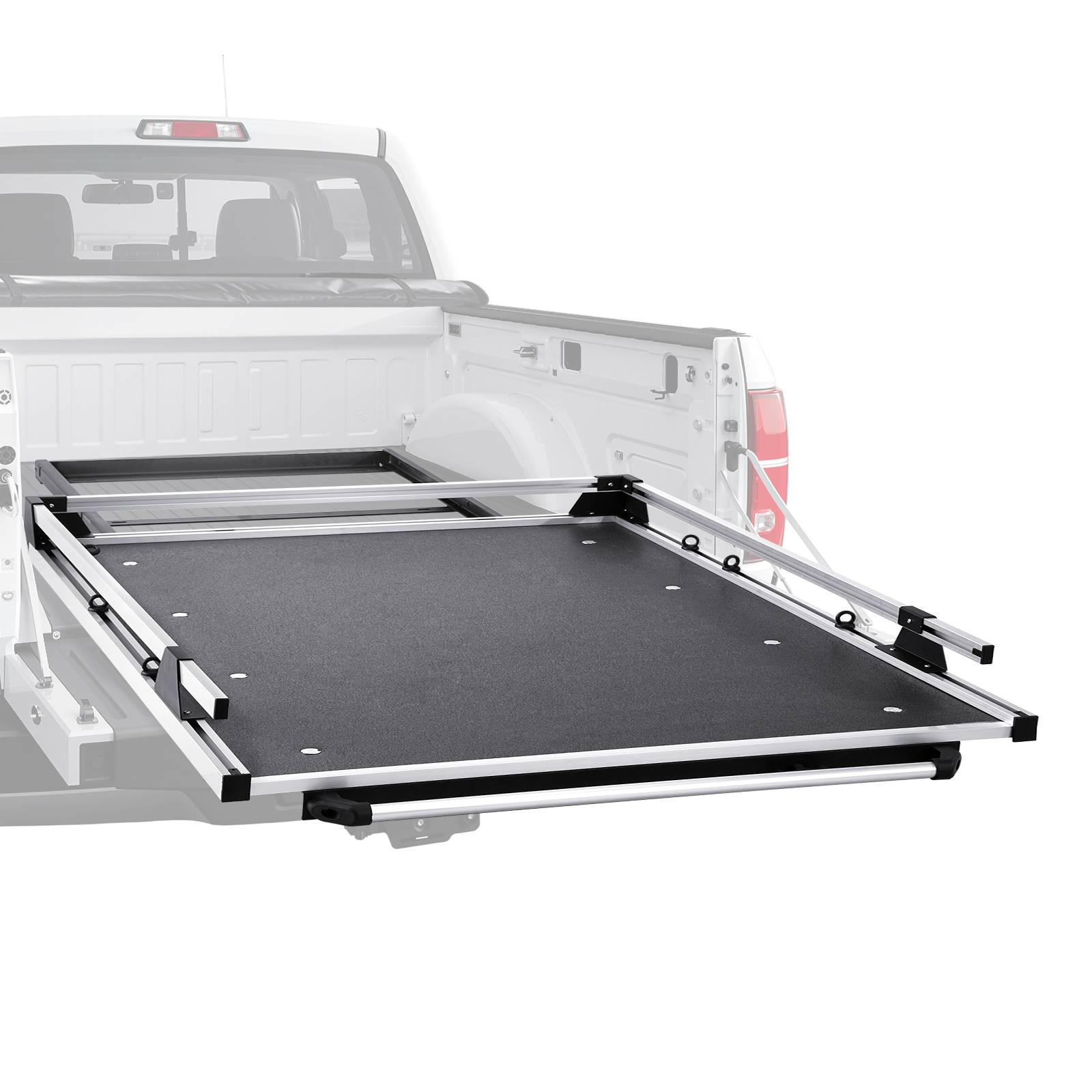 VEVOR Organiseur lit coulissant camion, 1600x1194 mm, charge 453,6 kg, noir. - Image 1