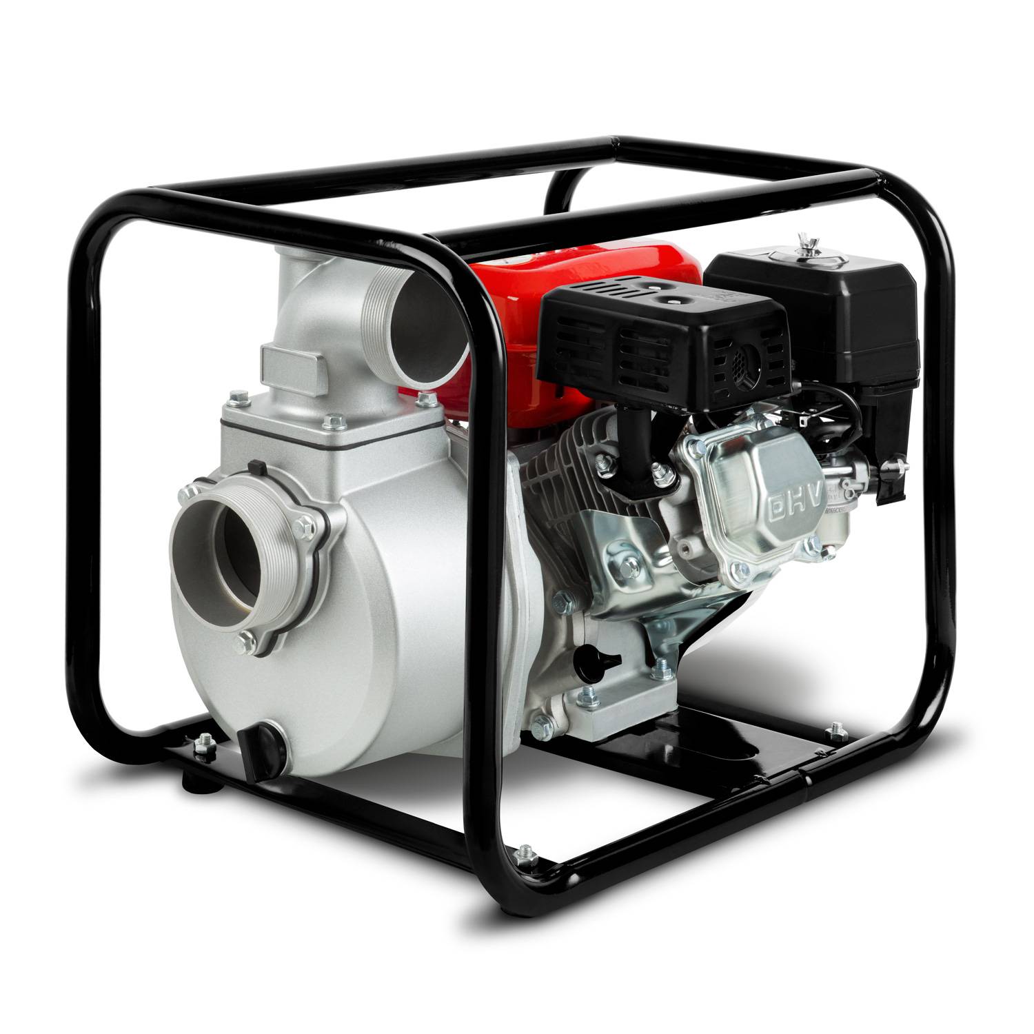 EBERTH - EBERTH Pompe a Eau Pompe de Jardin a Essence, Moteur 6,5CV, 4 Temps, Débit 60.000l/h, Raccord 3 Pouce, Hauteur d'Aspiration 7m - Image 2