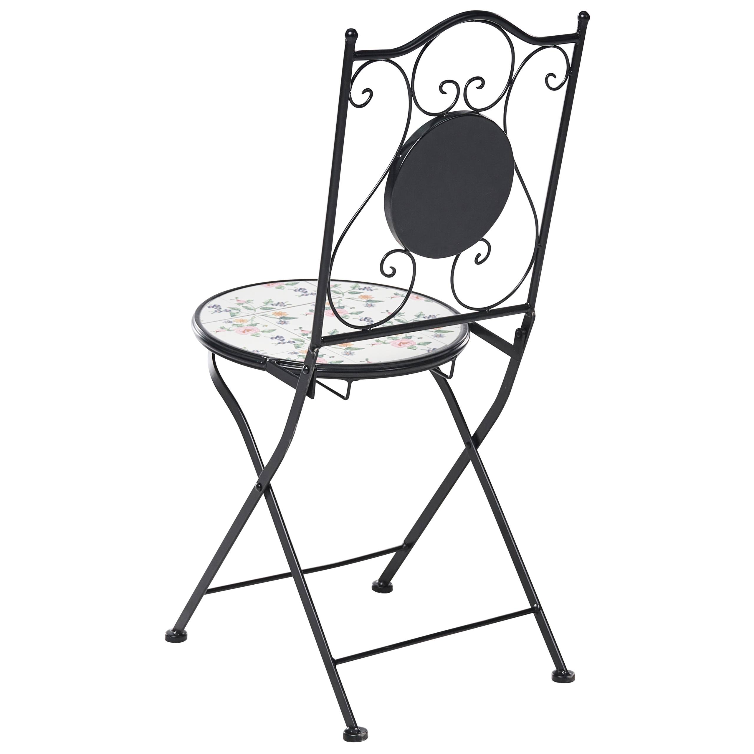 Beliani - Chaise de jardin Métal Blanc cassé COLLIO - 40x45x90- Beliani - Image 8