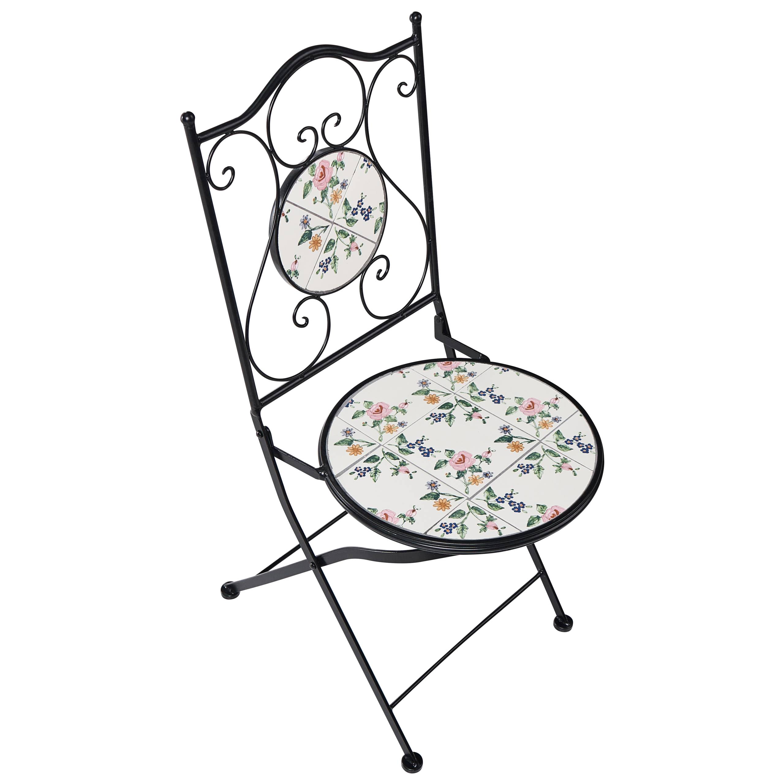 Beliani - Chaise de jardin Métal Blanc cassé COLLIO - 40x45x90- Beliani - Image 7