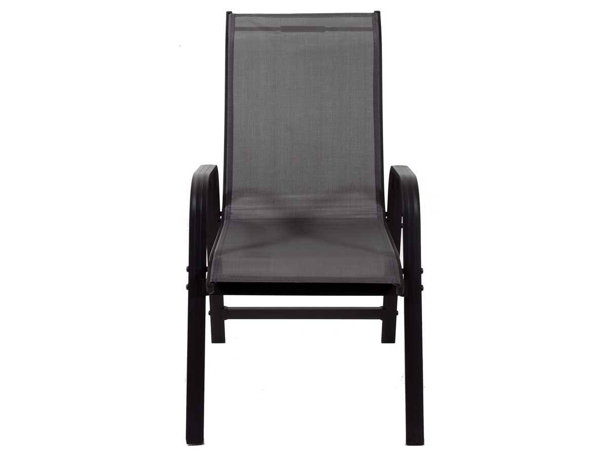 Fauteuil Jardin Alu/textilène "porto" - Phoenix - Gris Foncé - Lot De 2 -habitat Et Jardin - Image 3