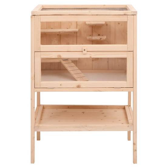 Vidaxl - Cage pour hamster 55x40x80 cm Bois massif Sapin vidaXL 172382 - Image 9