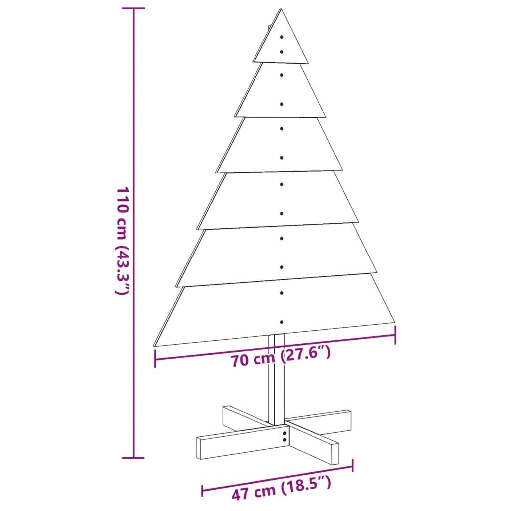 Maison Chic - Sapin de Noël | Arbre de Noël en bois pour décoration 110 cm bois massif Maison Chic - Image 8