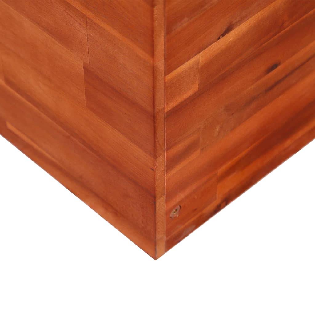 Jardinière lit surélevé plantes fleurs jardin 100 x 100 x 50 cm bois d'acacia - Image 4