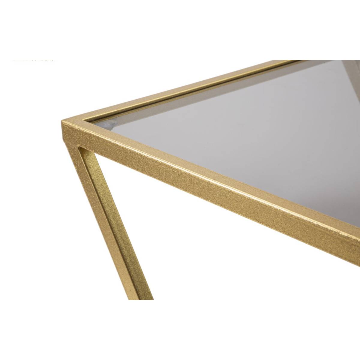 Lot de 2 Tables d'Appoint Gigognes "Zoe" 60cm Or - Image 6