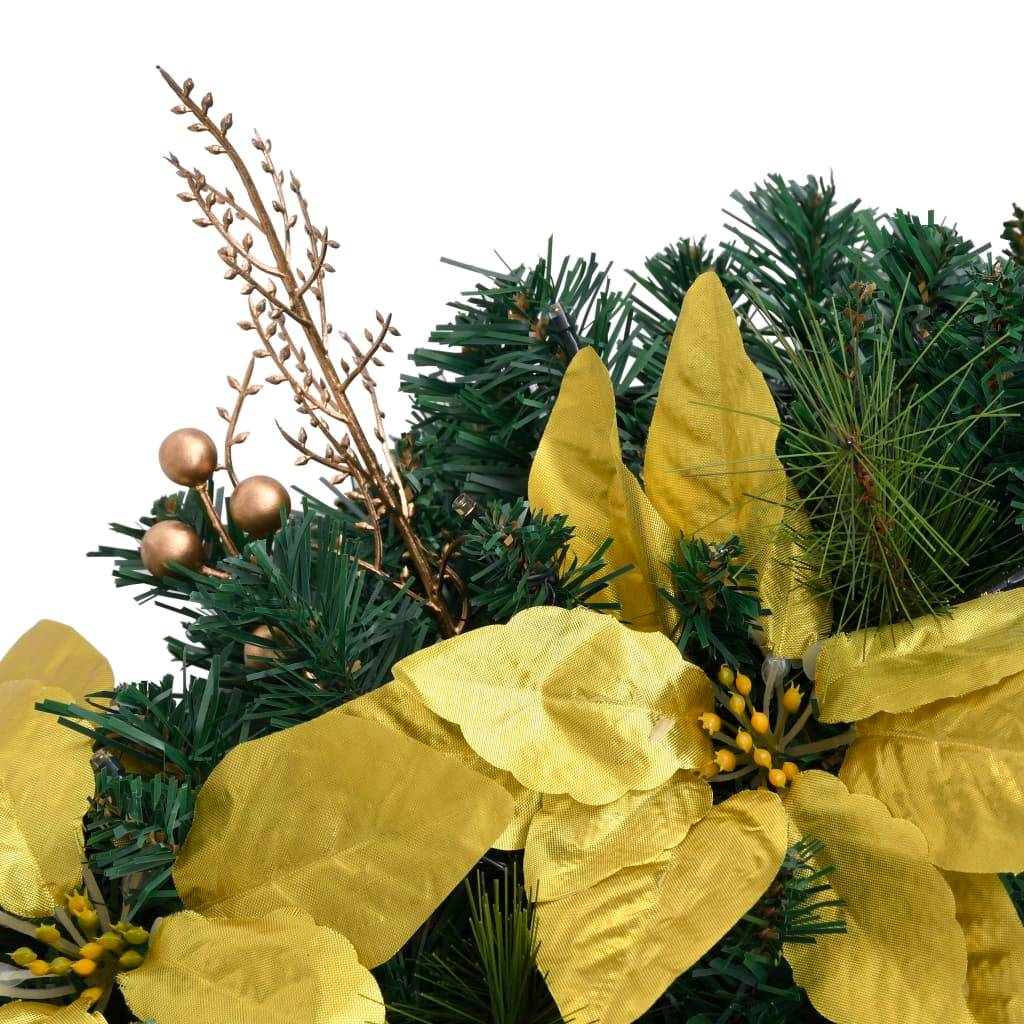 Vidaxl - Couronne de Noël avec lumières LED vert 60 cm PVC vidaXL 320974 - Image 3