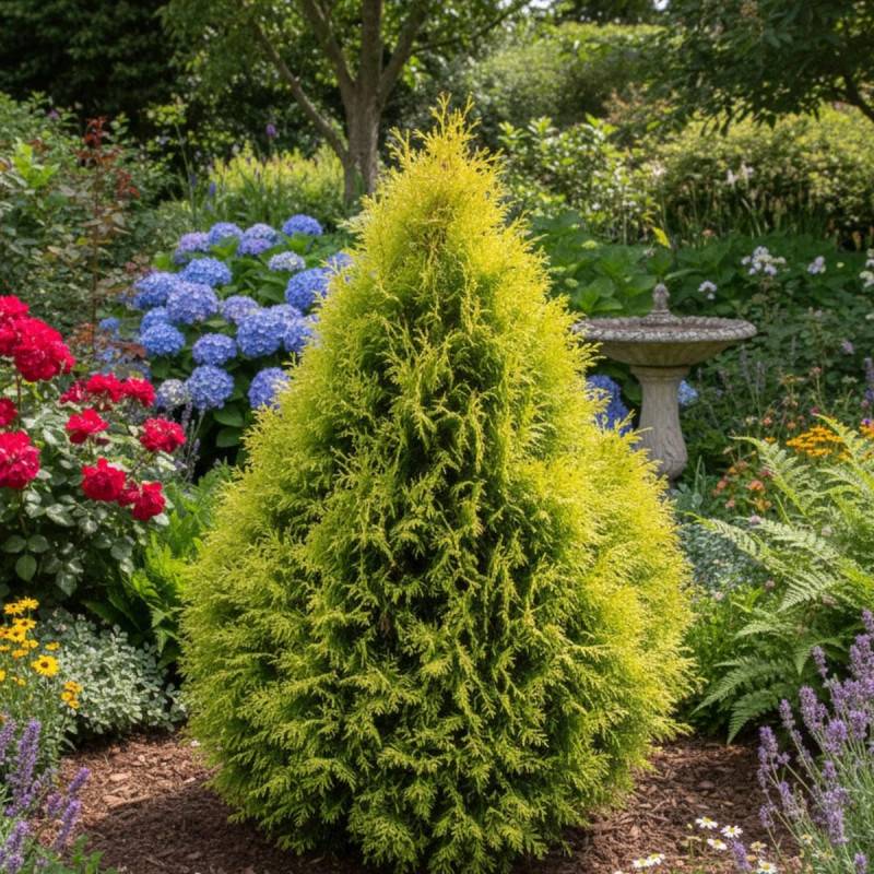 Thuya d'orient Pyramidalis Aurea, Thuja orientalis - Pot de 7,5L - 60/80 cm - Image 2