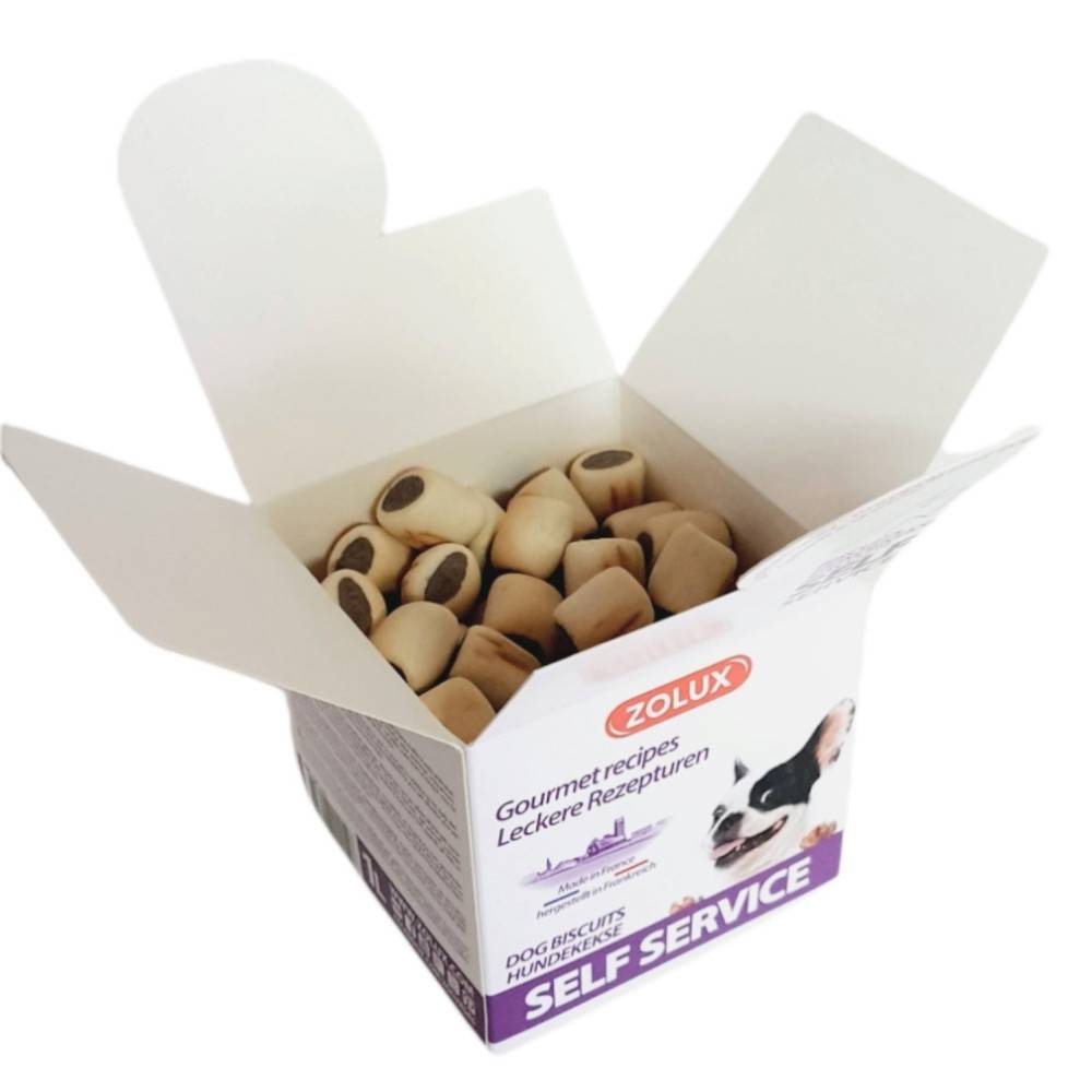 animallparadise - Friandise mini biscuits fourrés au bœuf, boite 400 g pour chien - Image 2