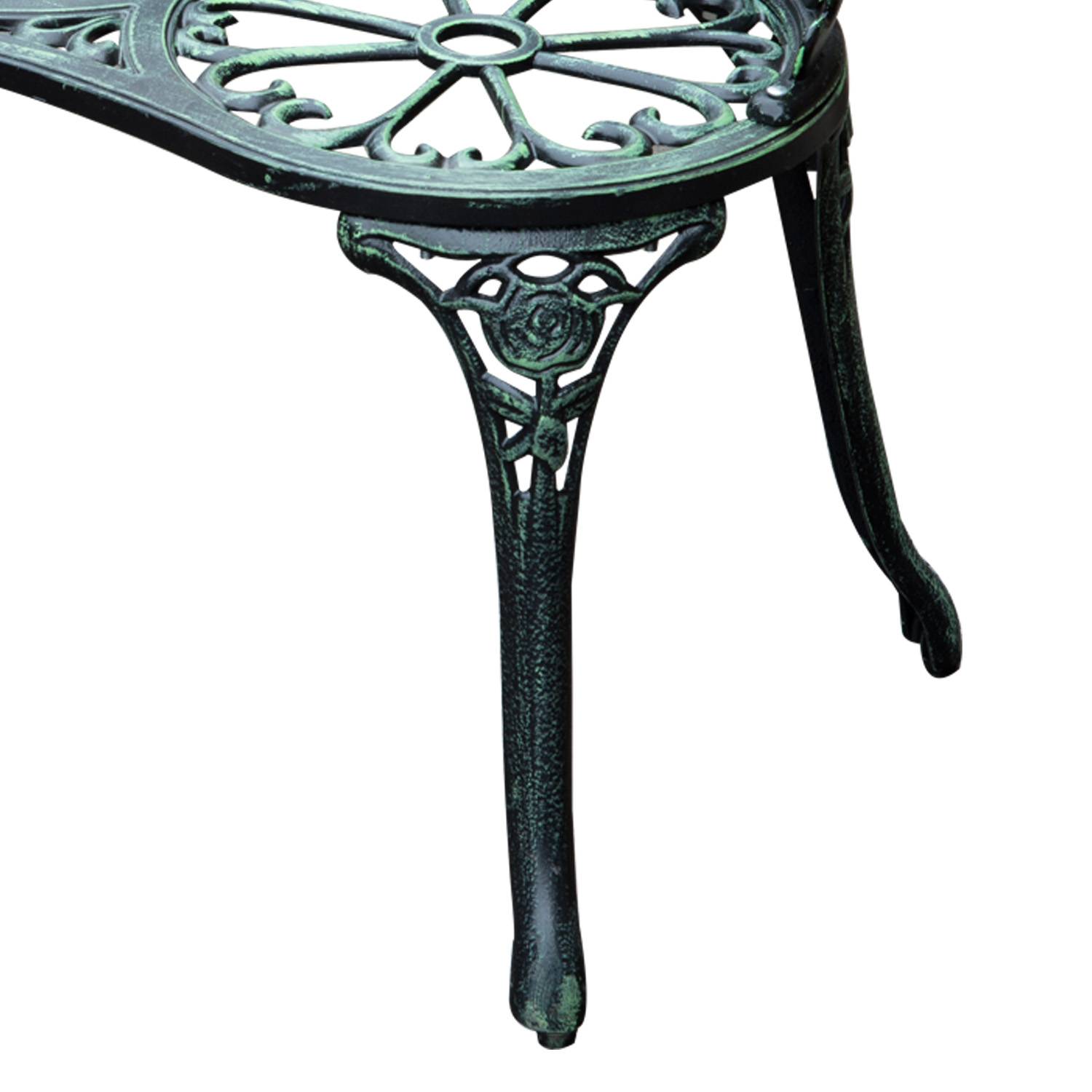 PANGIVO - Banc de jardin métal vert antique 100 x 54 x 78 cm - PANGIVO - Image 8