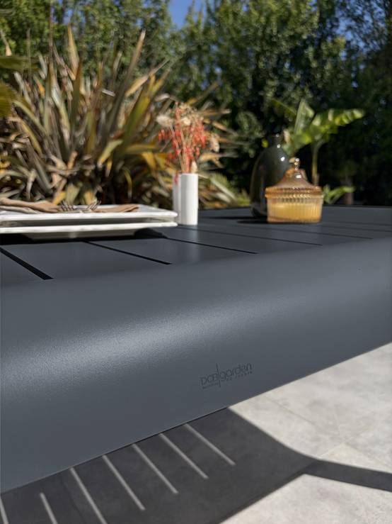 Dcb Garden - Table de jardin en aluminium - Gris anthracite - HANOI - Image 4