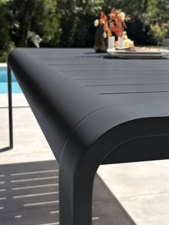 Dcb Garden - Table de jardin en aluminium - Gris anthracite - HANOI - Image 3