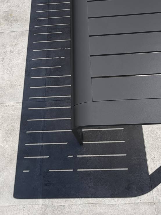 Dcb Garden - Table de jardin en aluminium - Gris anthracite - HANOI - Image 5