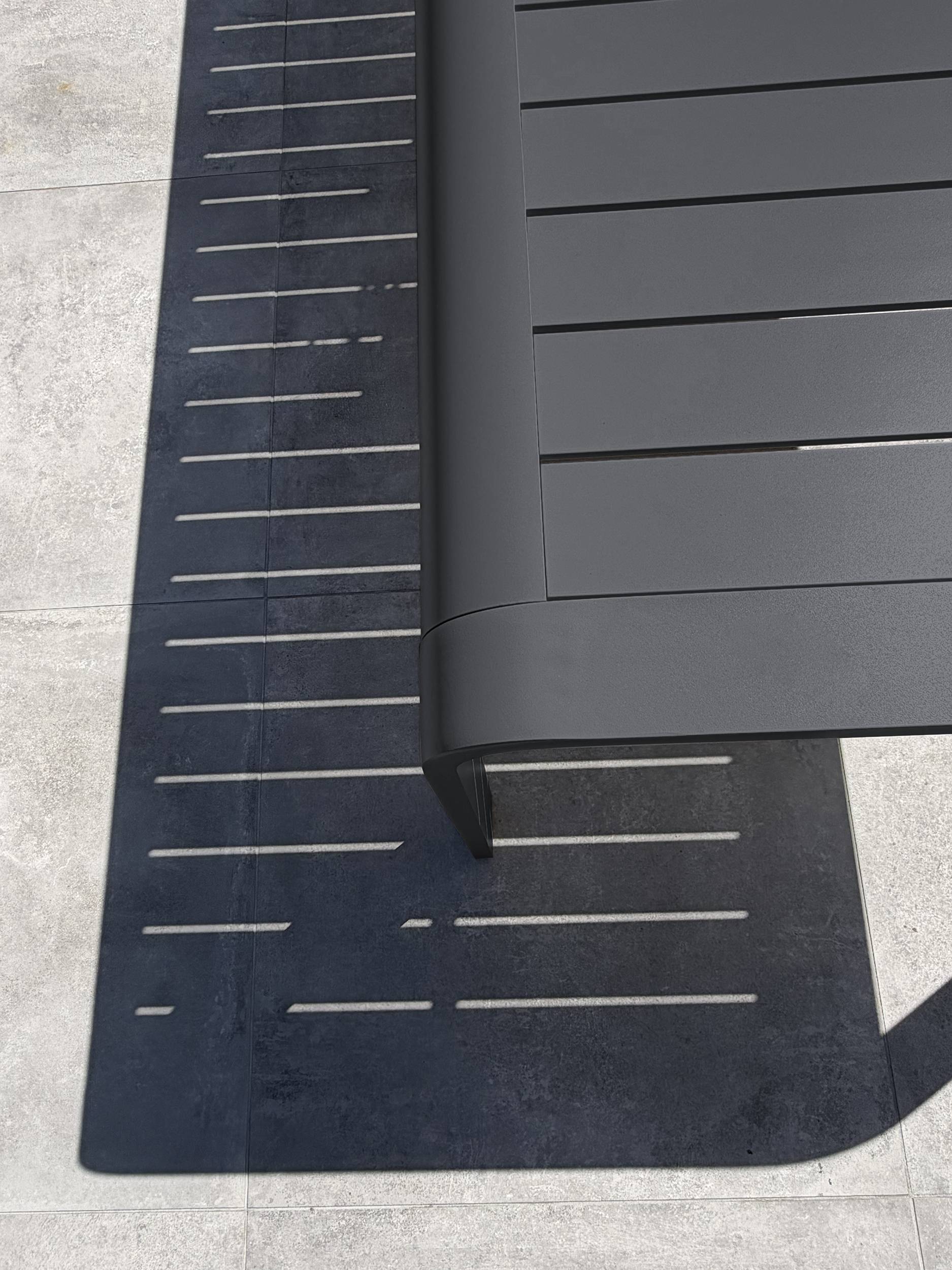 Dcb Garden - Table de jardin en aluminium - Gris anthracite - HANOI - Image 5