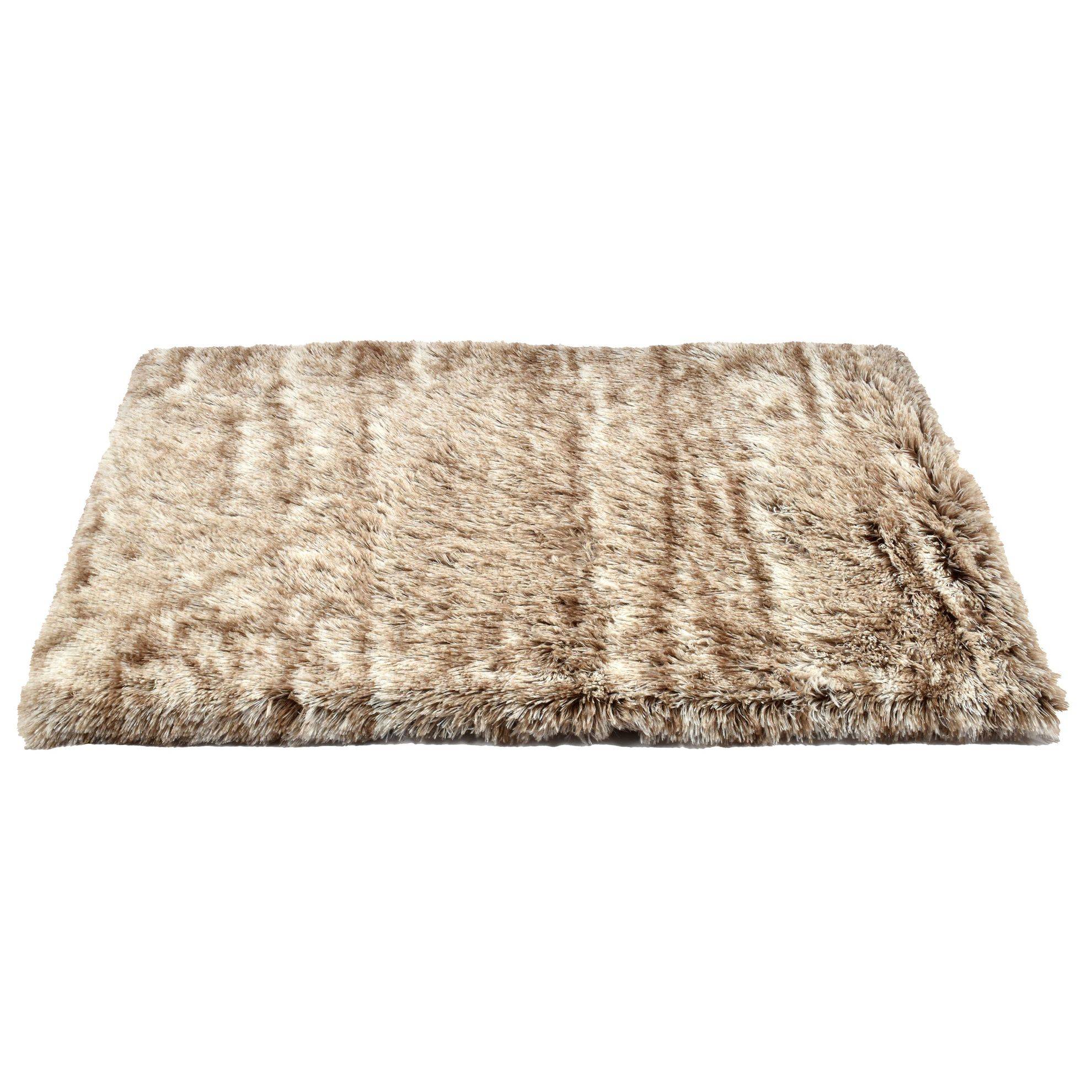 Tapis poilu Beige : Taille L BOBBY