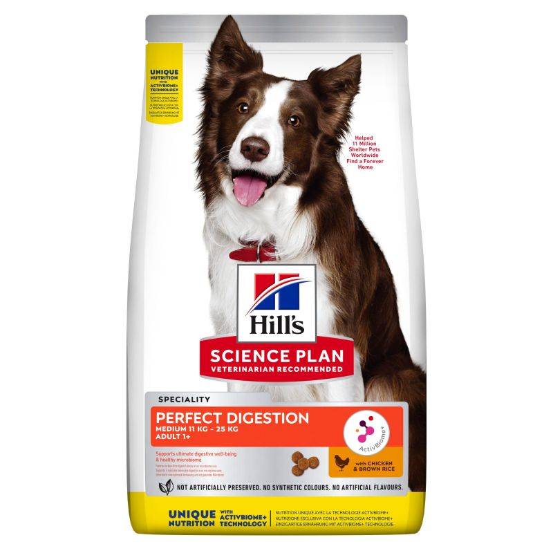 Croquettes chien SCIENCE PLAN ADULT PERFECT DIGESTION MEDIUM 14 kg - Image 1