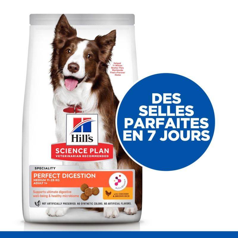 Croquettes chien SCIENCE PLAN ADULT PERFECT DIGESTION MEDIUM 14 kg - Image 2