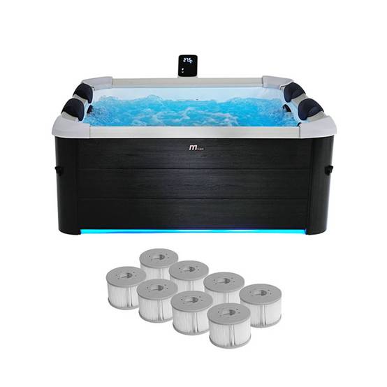 sweeek - Spa rigide MSPA 6 places 4 coussins hydromassages. 8 filtres + bâche incluse 180 cm x 65 cm | sweeek - Image 2