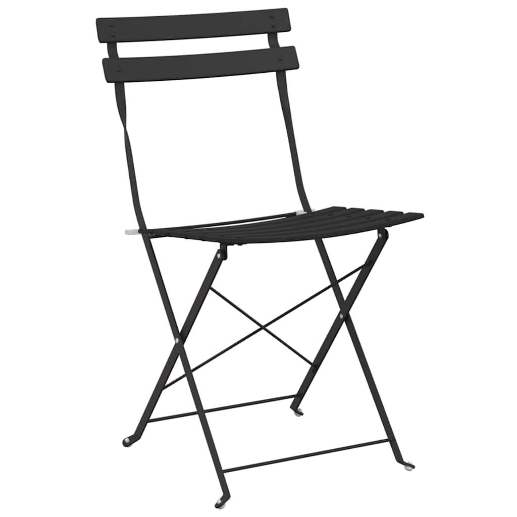 Vidaxl - Ensemble bistro pliant 3 pcs-Salons de jardin Anthracite Acier - Image 5