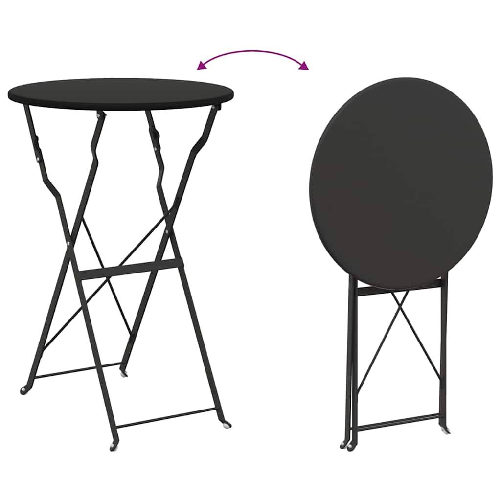 Vidaxl - Ensemble bistro pliant 3 pcs-Salons de jardin Anthracite Acier - Image 8