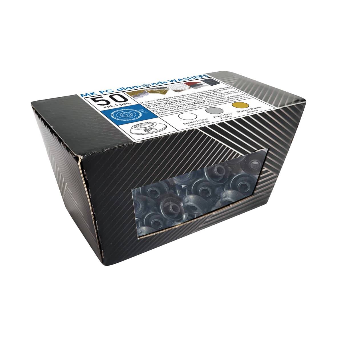 MK PC DIAMONDS rondelle d'étanchéité grise pour vis, pour revêtement en polycarbonate, 50 pièces - Image 6