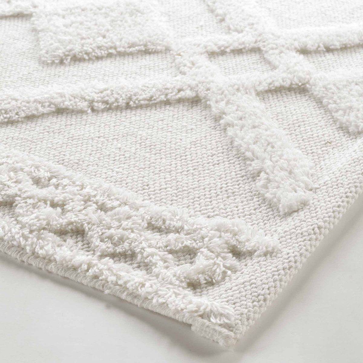 Tapis de Bain Jacquard "Gladis" 50x80cm Blanc - Image 2