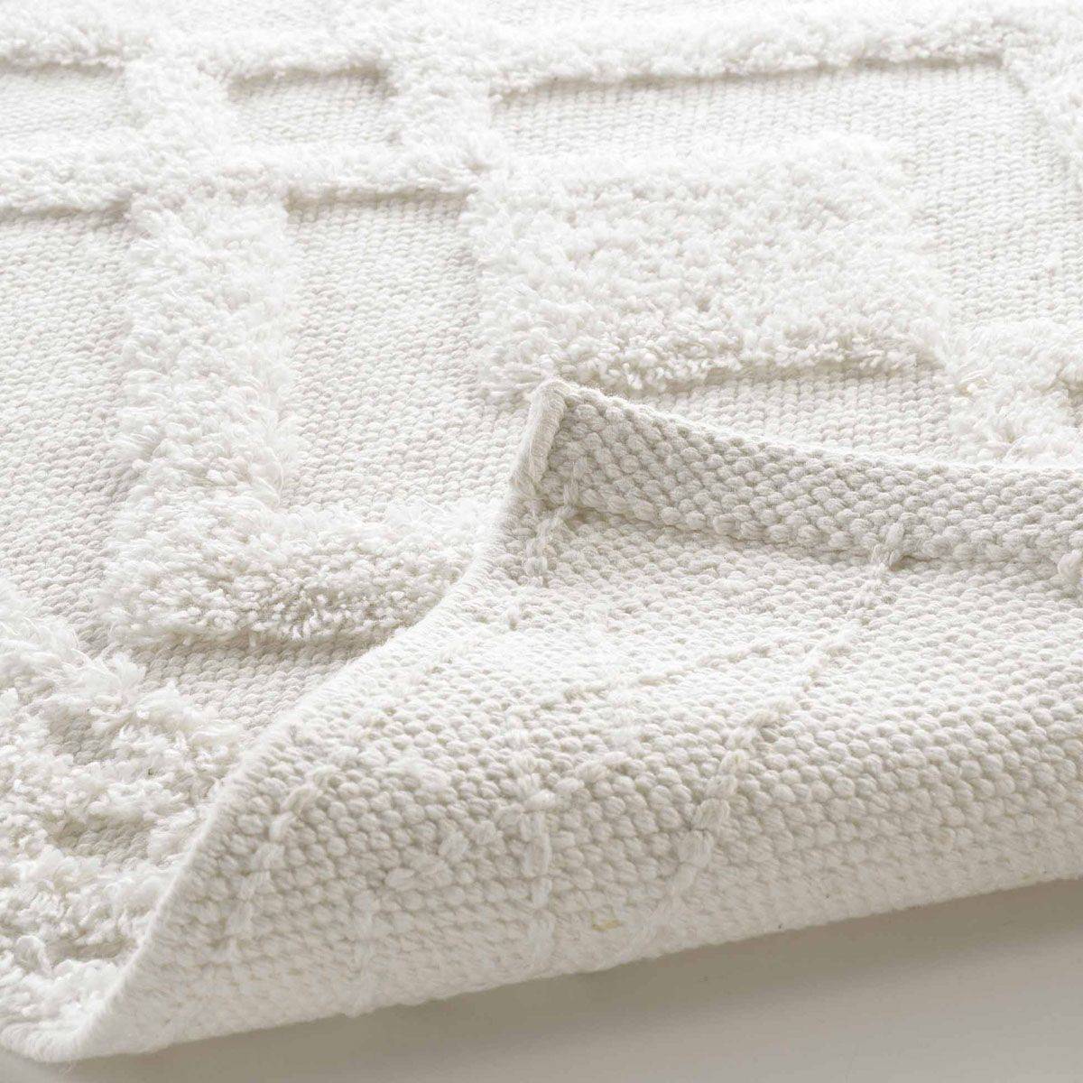 Tapis de Bain Jacquard "Gladis" 50x80cm Blanc - Image 3