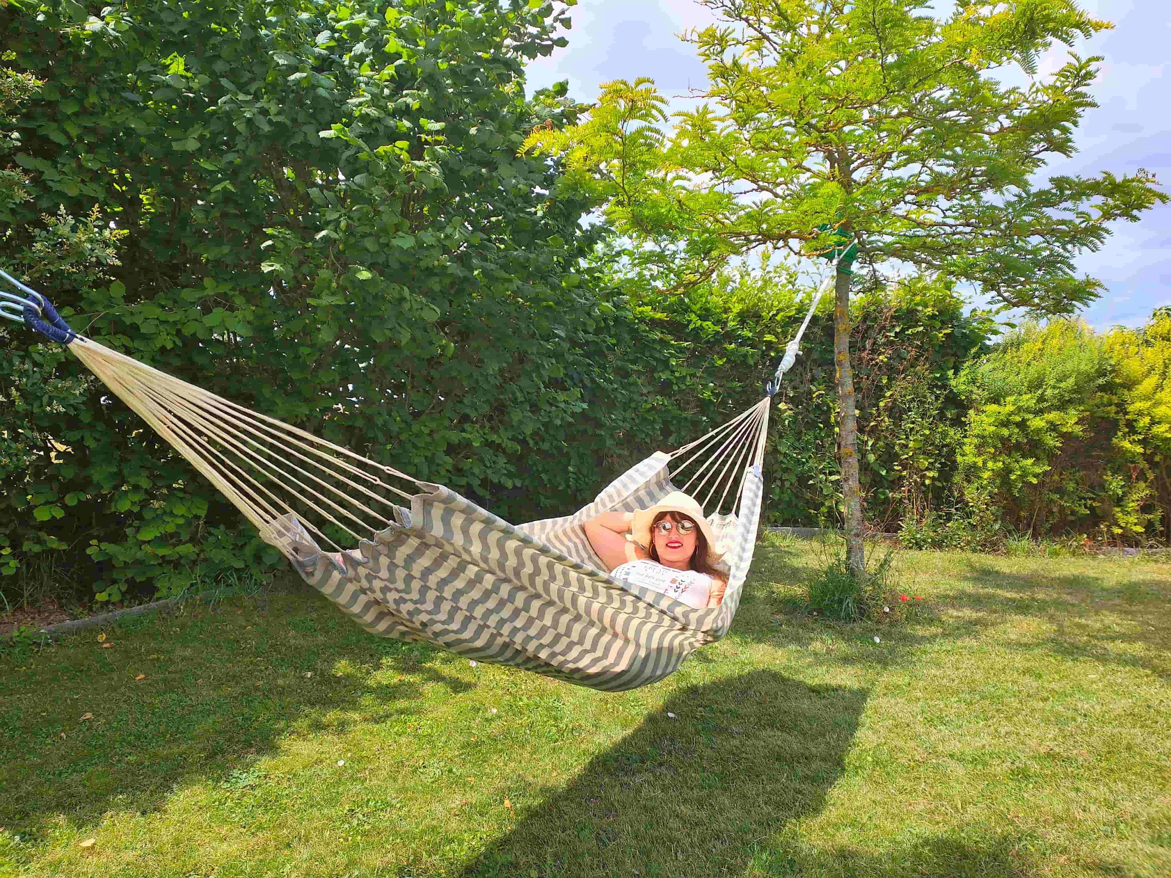 Jobek - Hamac Traditionnel KOCON 340x140 cm en Polypropylène Horizon Bleu JOBEK - Image 4