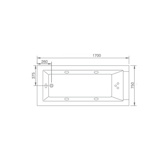 Baignoire balneo LORD SOLO BLANC 1 place ARCHIPEL® 170x75 - DROITE - Image 9
