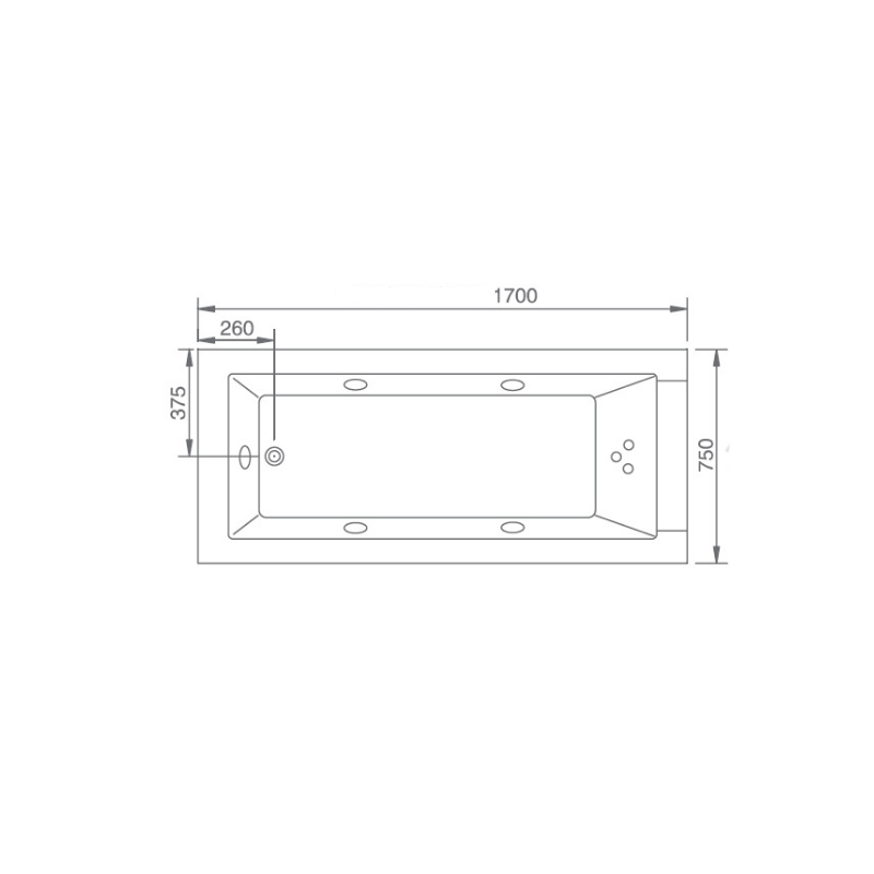 Baignoire balneo LORD SOLO BLANC 1 place ARCHIPEL® 170x75 - DROITE - Image 9
