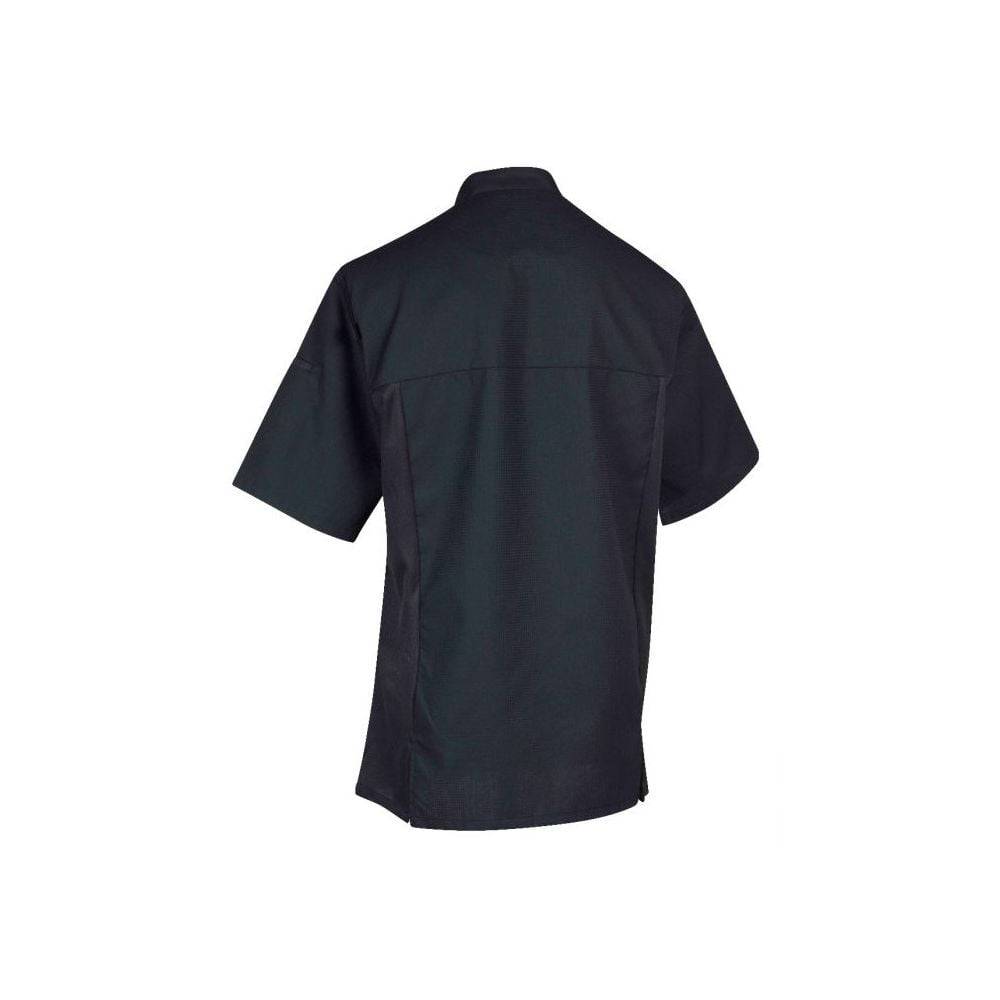 Veste de cuisine mixte col éponge manches courtes Robur Siaka Noir L - Image 2