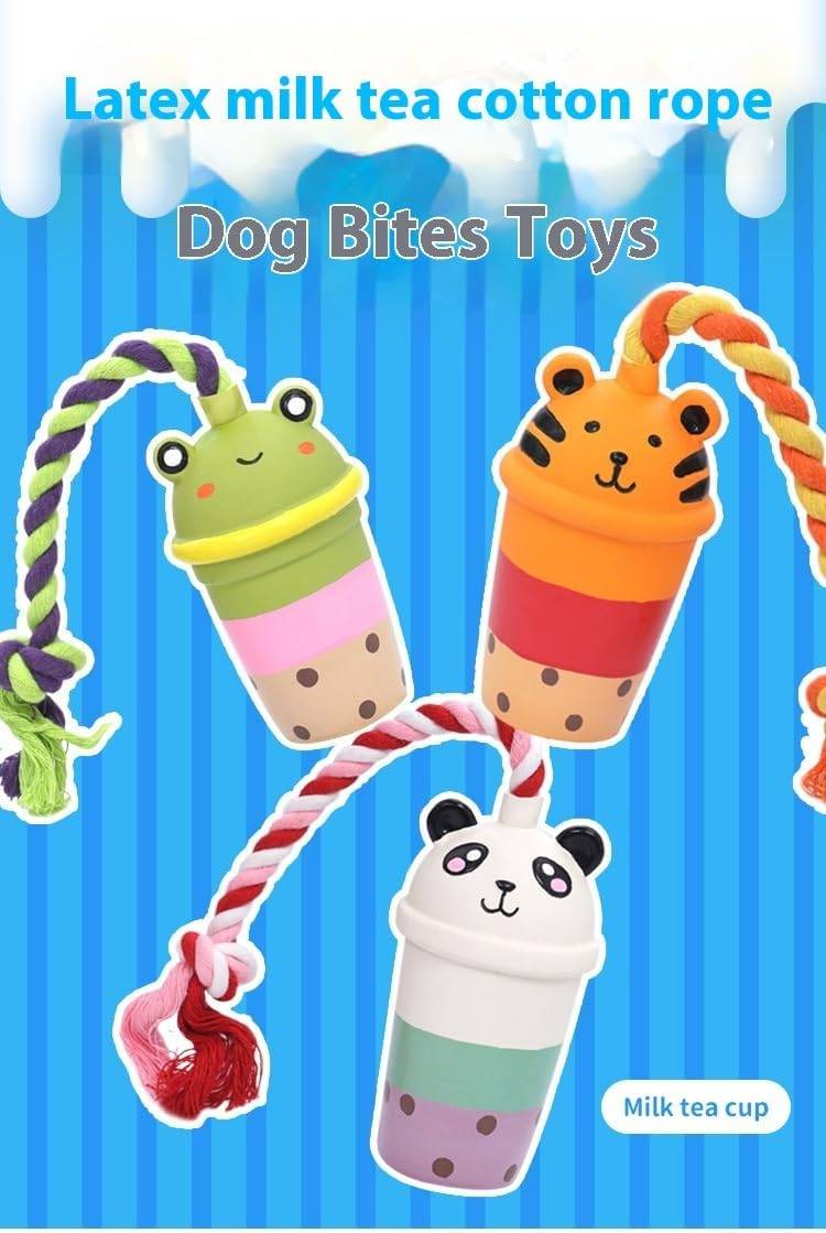 Jouet "Tigre Bubble Tea" pour Chien - Résistant & Amusant-Living123 - Image 7