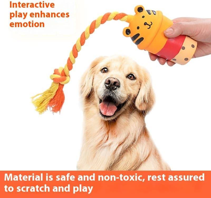 Jouet "Tigre Bubble Tea" pour Chien - Résistant & Amusant-Living123 - Image 2