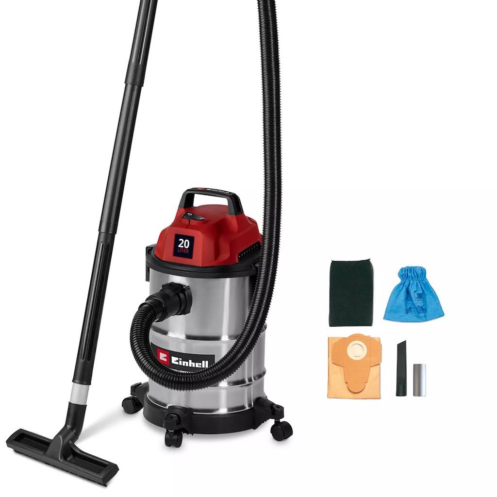 Einhell - Aspirateur eau et poussières inox – TC-VC 2045 S – 900 W – Cuve 20 L – Fonction soufflage Einhell - Image 1