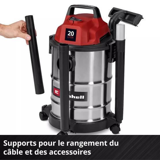 Einhell - Aspirateur eau et poussières inox – TC-VC 2045 S – 900 W – Cuve 20 L – Fonction soufflage Einhell - Image 5